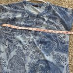 Park avenue Blue Floral Paisley Blouse Photo 4