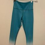 Zyia  Active Teal Venom Metallic Ombré Light N Tight Hi-Rise 7/8 Leggings Size 0 Photo 0