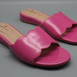 Bandalino Women's Pink Kayla Sandals Leather Scalloped Slide Size 8M Photo 0