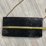 Tiffany & Fred Black Clutch with Gold Chain Photo 6