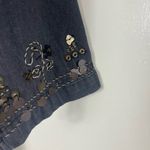 Coldwater Creek  small Denim Bead Sequin Jacket Photo 3