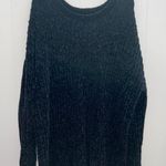 Black Chenille Sweater Size L Photo 0