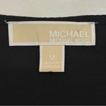 Michael Kors  Georgette Mini Dress Medium Black Long Sleeve Smocked Wrap Party Photo 8