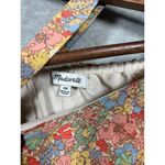 Madewell  Floral Off-Shoulder Silk Dress Ruffle Cross-Back‎ Straps Size 00 Floral Photo 3