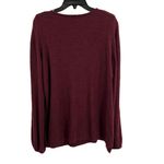 Exofficio Burgundy Chenille Pullover Sweater Scoop Neck Long Sleeve Womens XL Photo 3