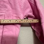 Forever 21  Light Pink Cropped Corduroy Drawstring Hood Bomber Jacket - Medium Photo 3