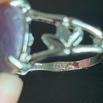 Amethyst Oval purple S925 silver ring size 9 Photo 7
