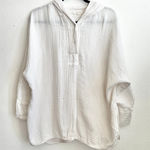 Lou & grey White Gauze Top Oversized Boxy Blouse Minimalist 100% Cotton Photo 0