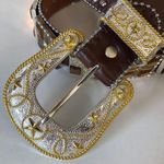 West Star Texas Rhinestone Crosses Belt Medium Brown Photo 1