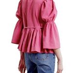 byTiMo Bubble Wrap Blouse in Pink Size XS Photo 1