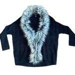Jessica Simpson Oversized Faux Fur Lined Knit Black Sweater Cardigan Size Small Photo 14