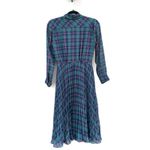 J.Crew  Black Watch Tartan Plaid Tie Neck Pleated Midi Dress Holiday 00 Photo 2