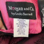 Early 2000's Whimsygoth Black Pink Purple Mesh Rose Crushed Velvet Prom Dress S Photo 7