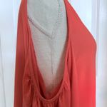 XCVI Coral Cold Shoulder Tunic Dress Rayon Flowing Bell Sleeve Designer New Photo 3