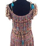 Patrons of Peace ‎ Womens Paisley Cold Shoulder Boho Dress Multicolor Small Photo 4