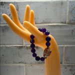Purple Beaded Bracelet with Glossy Finish Photo 1
