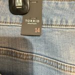 Torrid NWT Midi Denim Front Slit Skirt, Light Blue Denim Pencil Skirt Photo 6