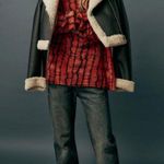 ZARA NWT KNIT TIE-DYE SWEATER - BLACK ORANGE Wool Blend TurtleNeck Photo 0