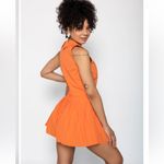 NWT Mumford Pleated Golf Romper Size Large Orange Photo 1