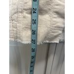 ZARA  Corduroy Shacket Cream Frayed Hem Button Up Size M Pockets‎ Western Boho Photo 2