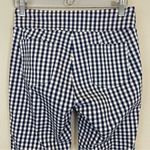 J. McLaughlin  Masie Gingham Plaid Slim Straight Leg‎ Pull On Pants Navy Size 4 Photo 8
