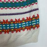 Old Navy  women's medium faire isle knit sweater casual white colorful holiday Photo 5