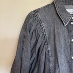 & Other Stories & OTHER STORIES  Puff Shoulder Denim Shirt Gray‎ Size 6 Button Down Photo 3