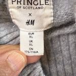 Pringle of Scotland x H&M Gray Lion Crest Mock Neck Puff Sleeve Sweater XL Photo 3