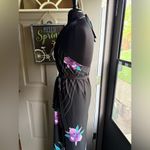 Vintage Pebble Sand Hawaii wrap halter tropical floral maxi dress, size medium Purple Photo 8