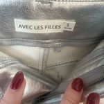Avec Les Filles  Silver Pencil Midi Skirt Cocktail nwot small Photo 3