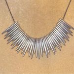 Silver spike style necklace! Super cute Photo 3