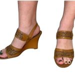 Franco Sarto Cut Out Leather Wedge Heels - 7 1/2 M Photo 0