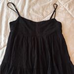 ZARA Women's Straight Neck Textured Mini Dress in Black Photo 2