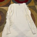Chico's Chico’s Off White Fringe Western Crew Neck Sweater Size 0 / Women’s Small Photo 1