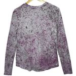 Lululemon  Gray Pink White Cotton Acid Wash Crew Neck Long Sleeve Shirt Size 4 Photo 3