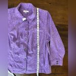 C.J. Banks Corduroy Jacket Size 2X Lavender With swirl Pattern. Purple Photo 4