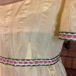 VINTAGE LATE 1960'S/EARLY 70'S YELLOW COTTON EMPIRE WAIST MAXI DRESS (M) Size M Photo 8