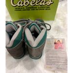 Cabela's New: vintage green leather hiking boots ankle lace up (women’s 6) Photo 1
