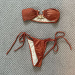 Amazon  Orange Sparkly Bikini Set Photo 0