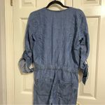 Loft Blue Chambray Utility Style Roll Sleeve Jumpsuit Womens XS Casual Blue Photo 7