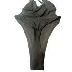 Relleciga  Black Sz Lg High Cut Low Back Skimpy 1 Piece Thong Swimsuit NWT Photo 6