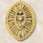 Vintage Estate Gold Tone Clear Rhinestones Scarf Clip Holder Photo 0