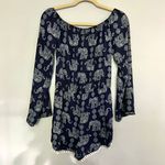 Jesse & J navy Blue White Elephant Romper Jumpsuit Photo 1