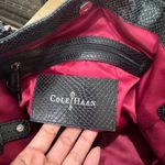 Cole Haan Black Python Leather Snakeskin Medium Crossbody Shoulder Bag Purse Photo 7