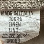 Ozange Linen Pants Women’s Lg Pullon Capri Wide Leg Coastal Beach Neutral Tan Photo 3