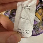 CAbi  Yellow Purple Silk Tunic Sheer Womens XS Swim Coverup Beachy Vacation Wear Photo 4