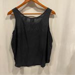 Vintage 90’s black silk sleeveless Bentley blouse cami tank whimsigoth luxury Size L Photo 5
