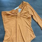 Lush Clothing Lush one shoulder long sleeve orange bodysuit size S NWT Photo 7