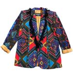 American Vintage Vintage Criscione NEW YORK western fringed aztec oversized coat size medium Photo 8
