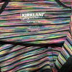 Kirkland Signature Kirkland Multi Color Rainbow 1/4Zip Up With thumb holes Sweater size medium Photo 2